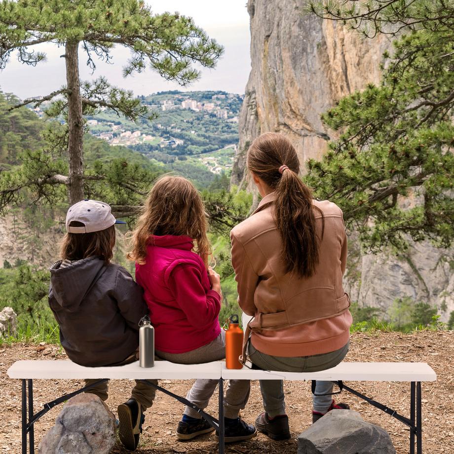 Arebos 2x Panca Pieghevole Panca Della Birra Panca Giardino Panca da Campeggio  