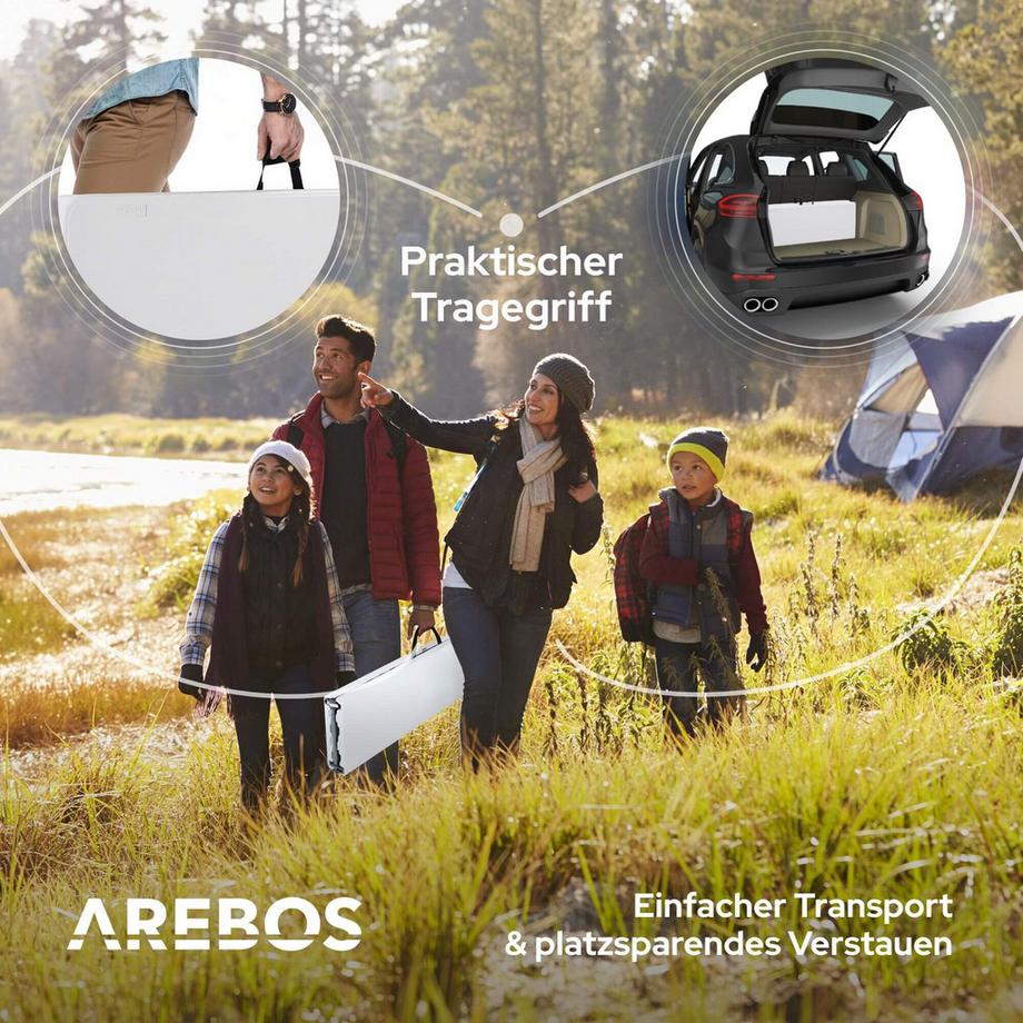 Arebos 2x Panca Pieghevole Panca Della Birra Panca Giardino Panca da Campeggio  