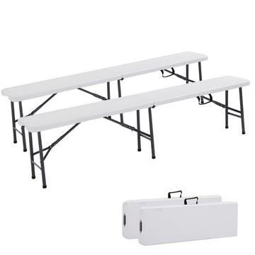 2x Panca Pieghevole Panca Della Birra Panca Giardino Panca da Campeggio