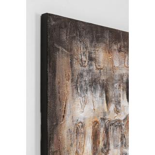 KARE Design Tableau sur toile Ombres marron 90x120  