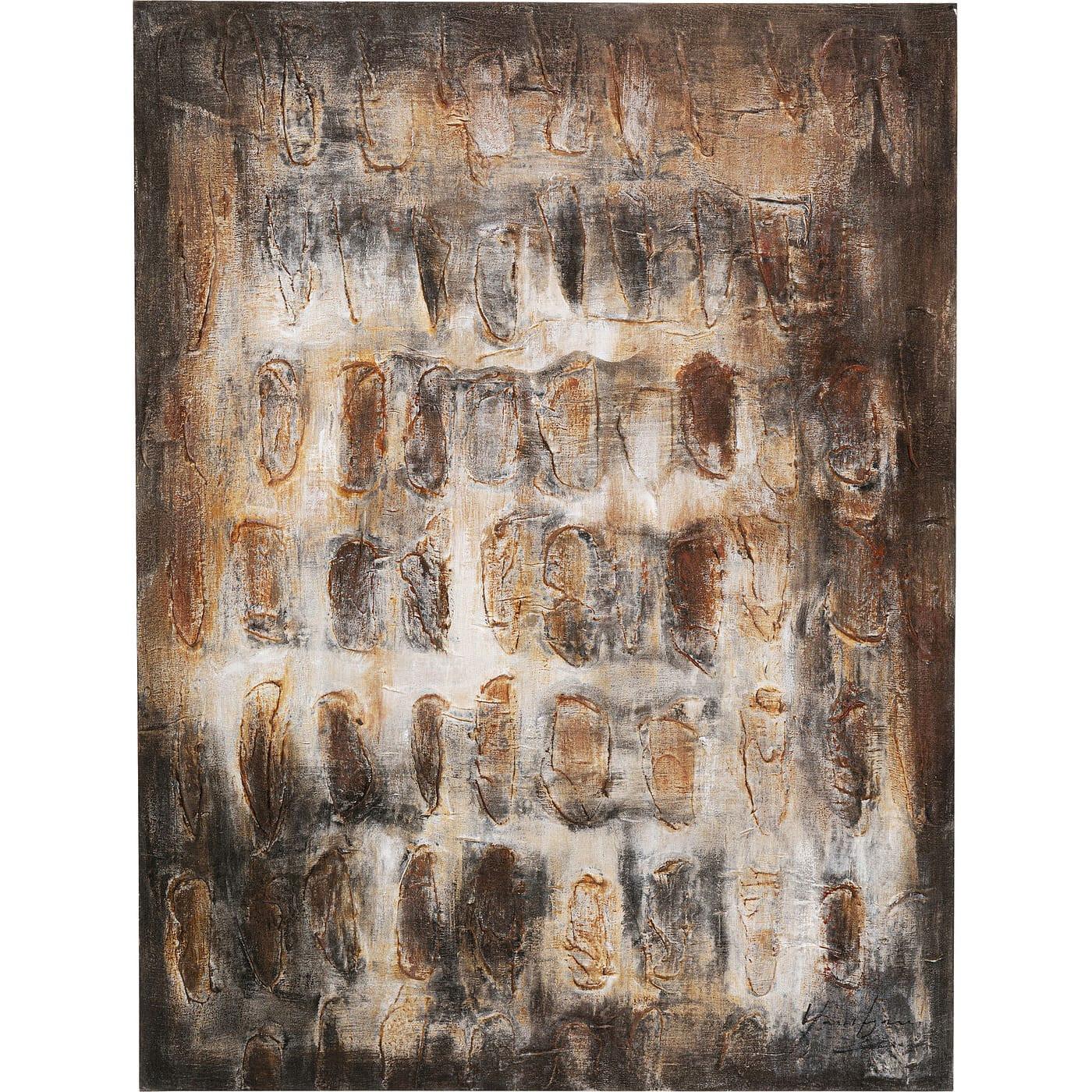 KARE Design Tableau sur toile Ombres marron 90x120  