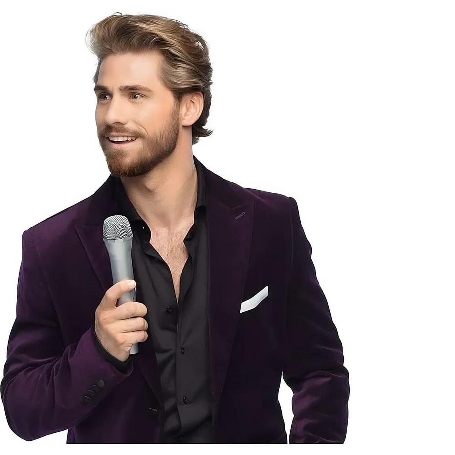 BOLAND  Popstar Mikrophon Attrappe Silber 