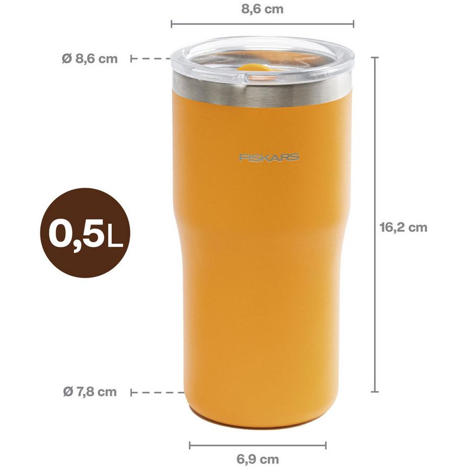 Fiskars Mug thermos orange 0,5 litre Mug à emporter  