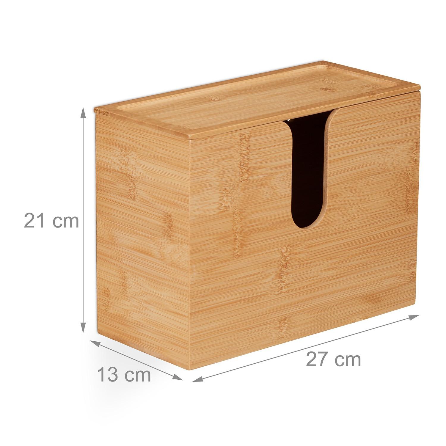 Northix Papierhandtuchspender Bambus mit Deckel  