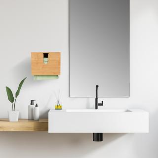 Northix Papierhandtuchspender Bambus mit Deckel  