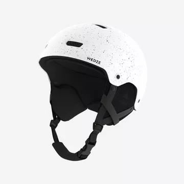 Skihelm Snowboardhelm ErwachseneKinder - H-FS 300 weiss gesprenkelt