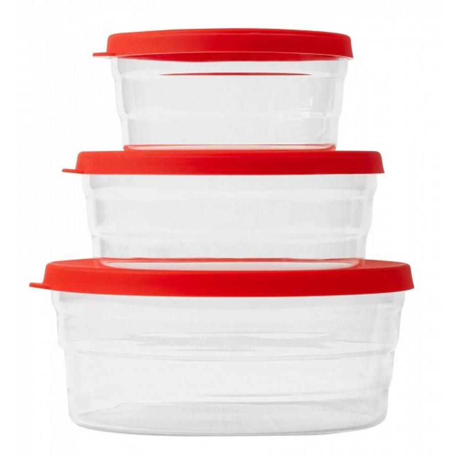 rotho  Vorratsdose Centric 3-teilig, 2.6 l, Transparent (2.60 l) 