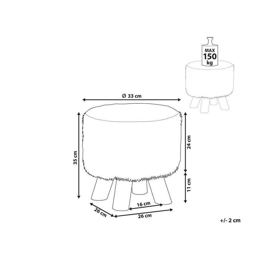 Beliani Hocker aus Stoff Klassisch TOPEKA  
