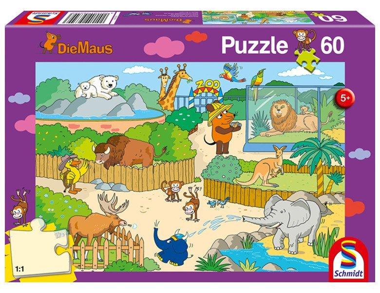 Schmidt  Puzzle Die Maus, Im Zoo (60Teile) 