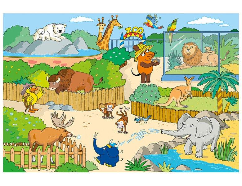 Schmidt  Puzzle Die Maus, Im Zoo (60Teile) 