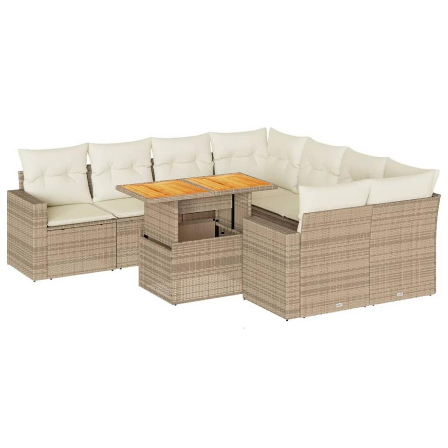 set di divani da giardino Polirattan