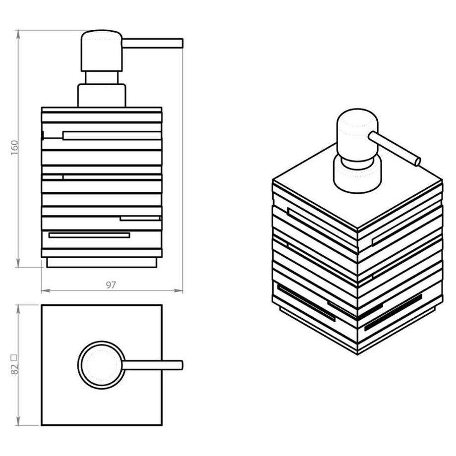 diaqua Seifenspender Quadrotto weiss  