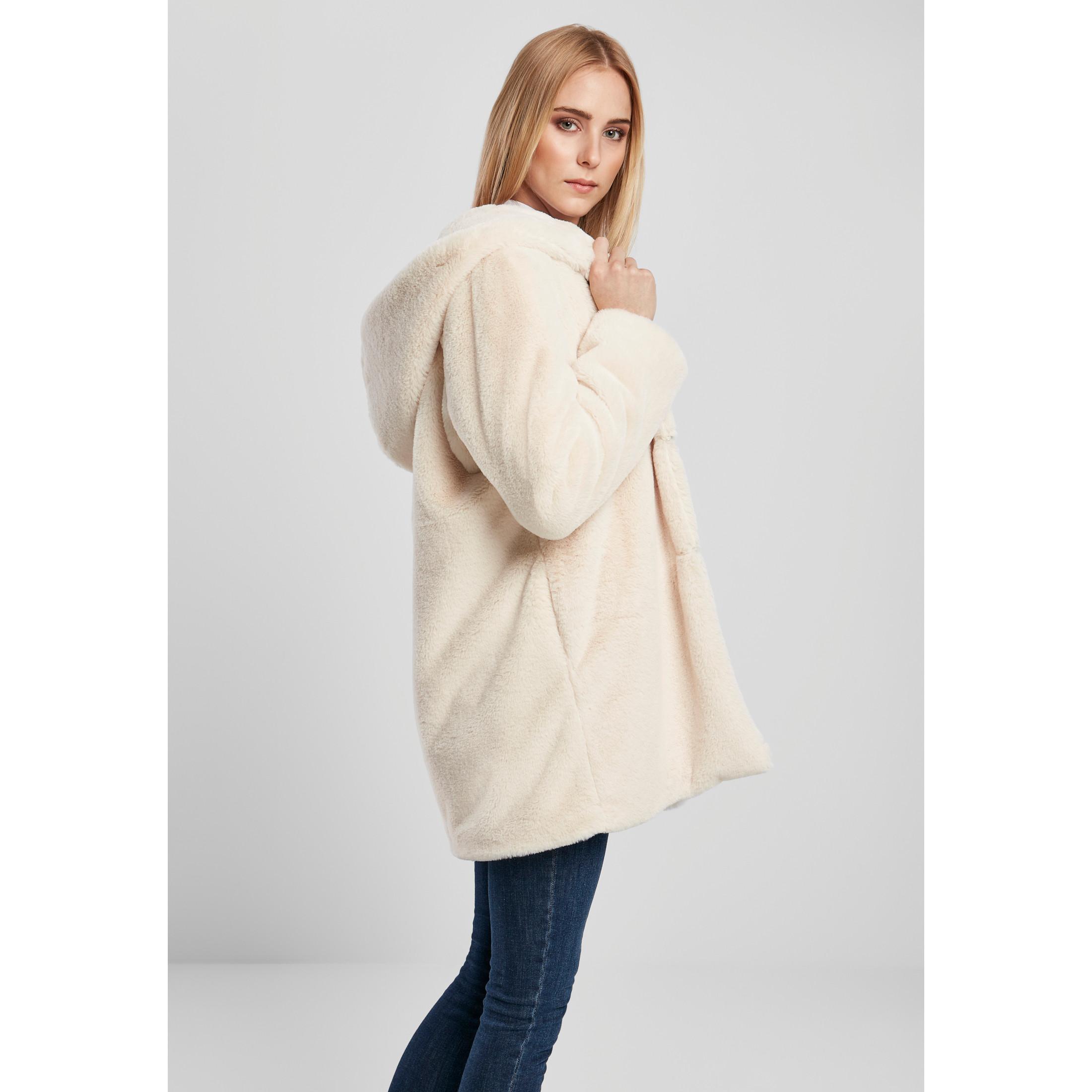 URBAN CLASSICS Cappotto Teddy con Cappuccio  