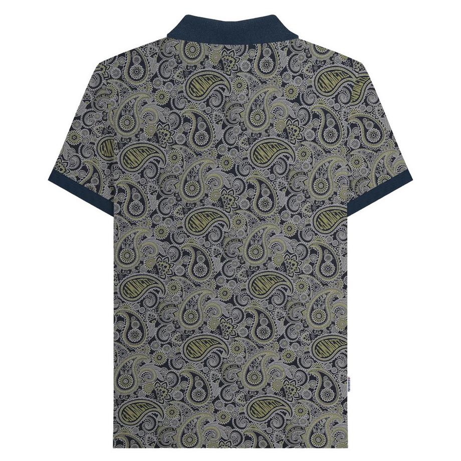 Lambretta Polo à Motif Paisley avec Logo Brodé  
