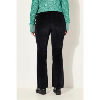 Ulla Popken  Pantalon en velours côtelé Marie, jambe large et taille confortable, coton bio 