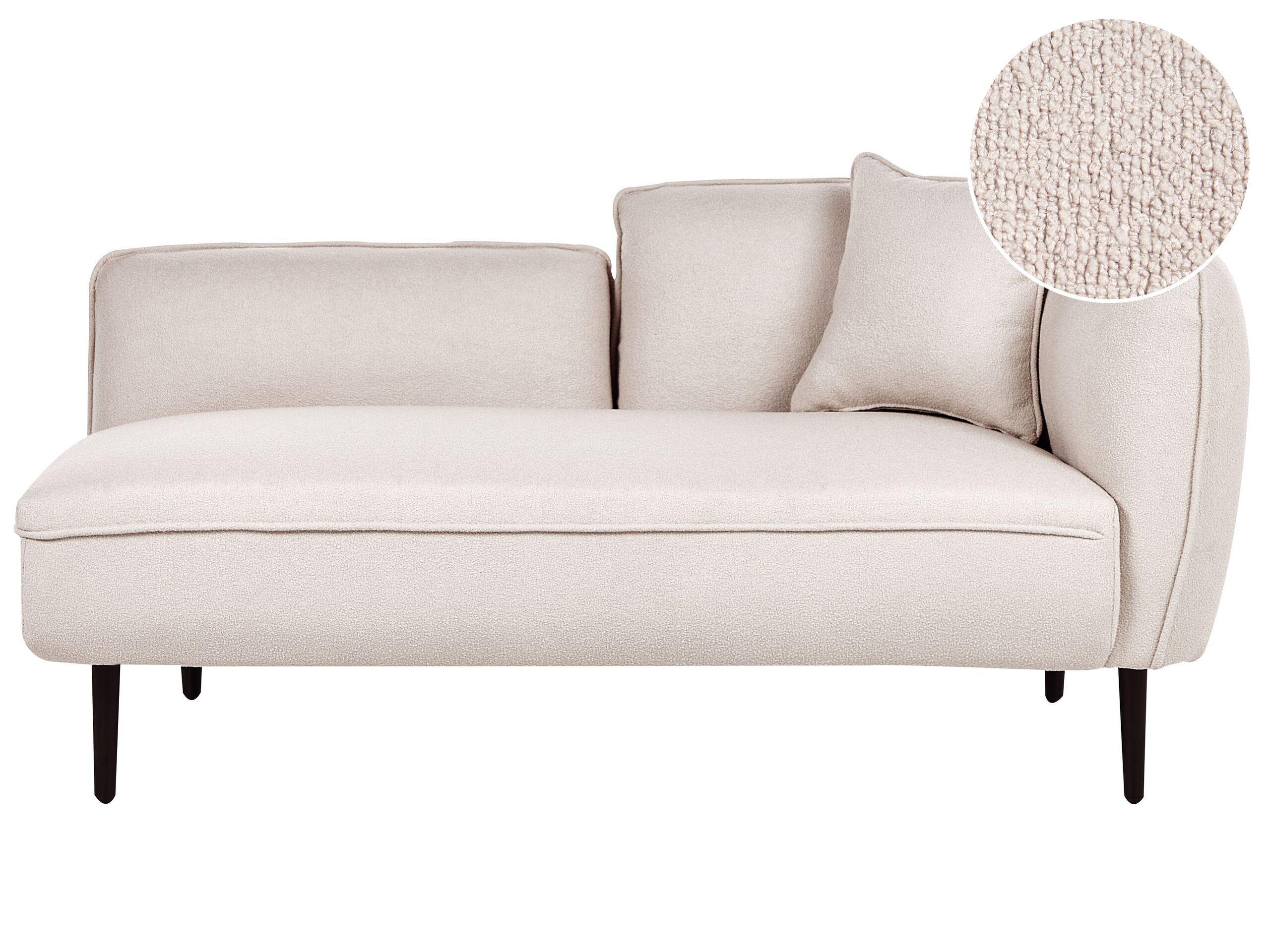 Beliani Chaise longue en Bouclé Moderne CHEVANNES  