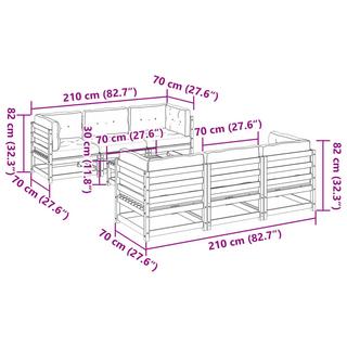 VidaXL Garten sofagarnitur kiefernholz  