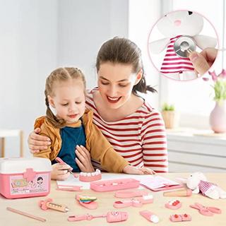 Activity-board  Mallette de médecin en bois pour enfants avec blouse de médecin pour enfants 