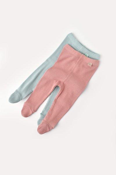 BabyCosy Organic  Strickhose mit Fuß, 2 Pack 