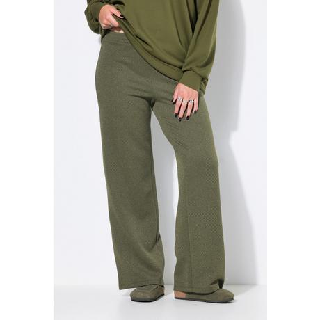 Studio Untold Pantalon Large Taille Haute Jacquard Pailleté  