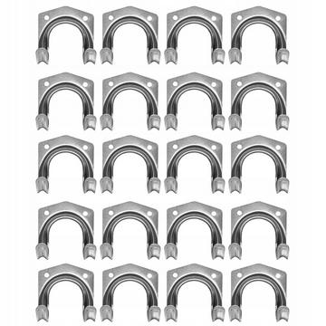 Confezione da 20 ganci in metallo per la conservazione degli utensili