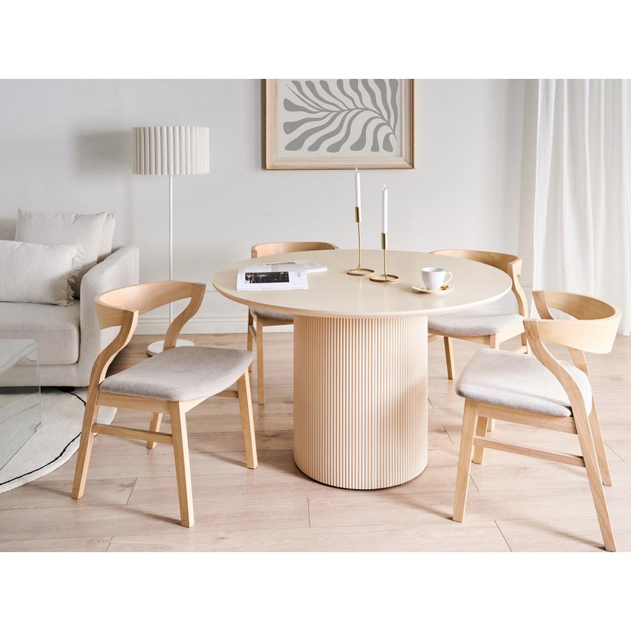 Beliani Tavolo da pranzo en Fibra a media densità (MDF) Minimalista NEWELL  