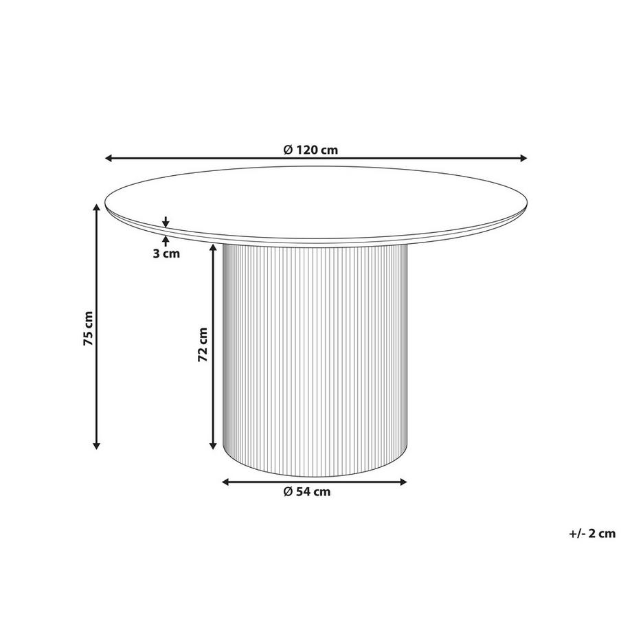 Beliani Tavolo da pranzo en Fibra a media densità (MDF) Minimalista NEWELL  