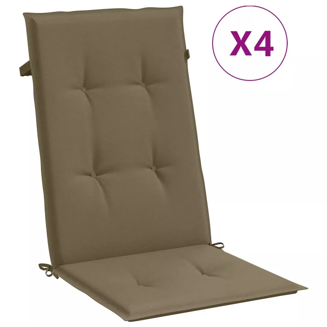 VidaXL - Coussin de chaise à dossier haut tissu, One Size, Beige
