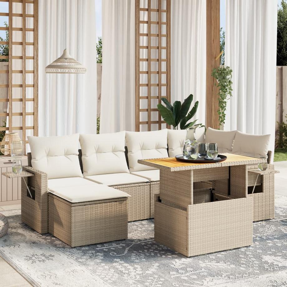 VidaXL set divano da giardino Polirattan  