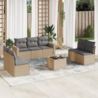 VidaXL set divano da giardino Polirattan  