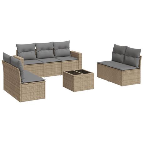 VidaXL set divano da giardino Polirattan  