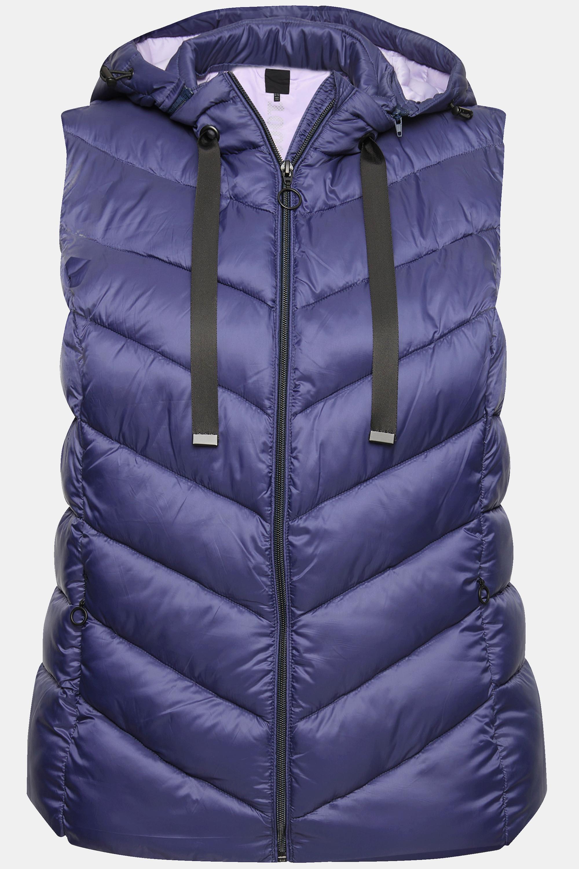 Ulla Popken  Gilet HYPRAR trapuntato e idrorepellente con cappuccio staccabile 