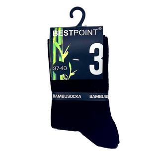 Bestpoint  Socken aus Bambus, Schwarz - 3er-Pack 