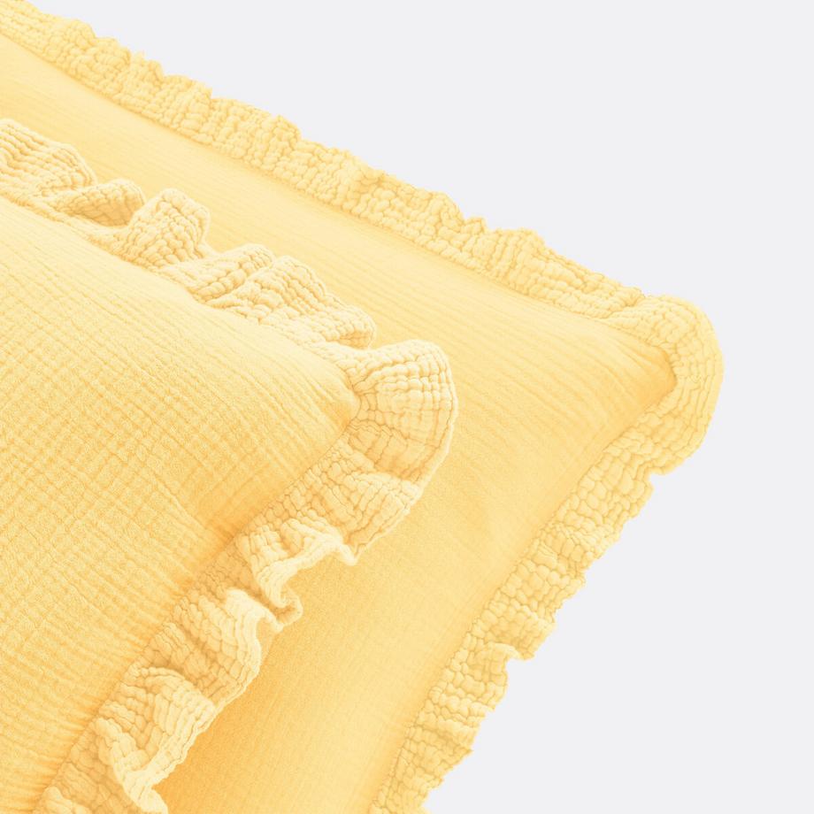 La Redoute Intérieurs Kumla Taie d'oreiller unie avec volant  