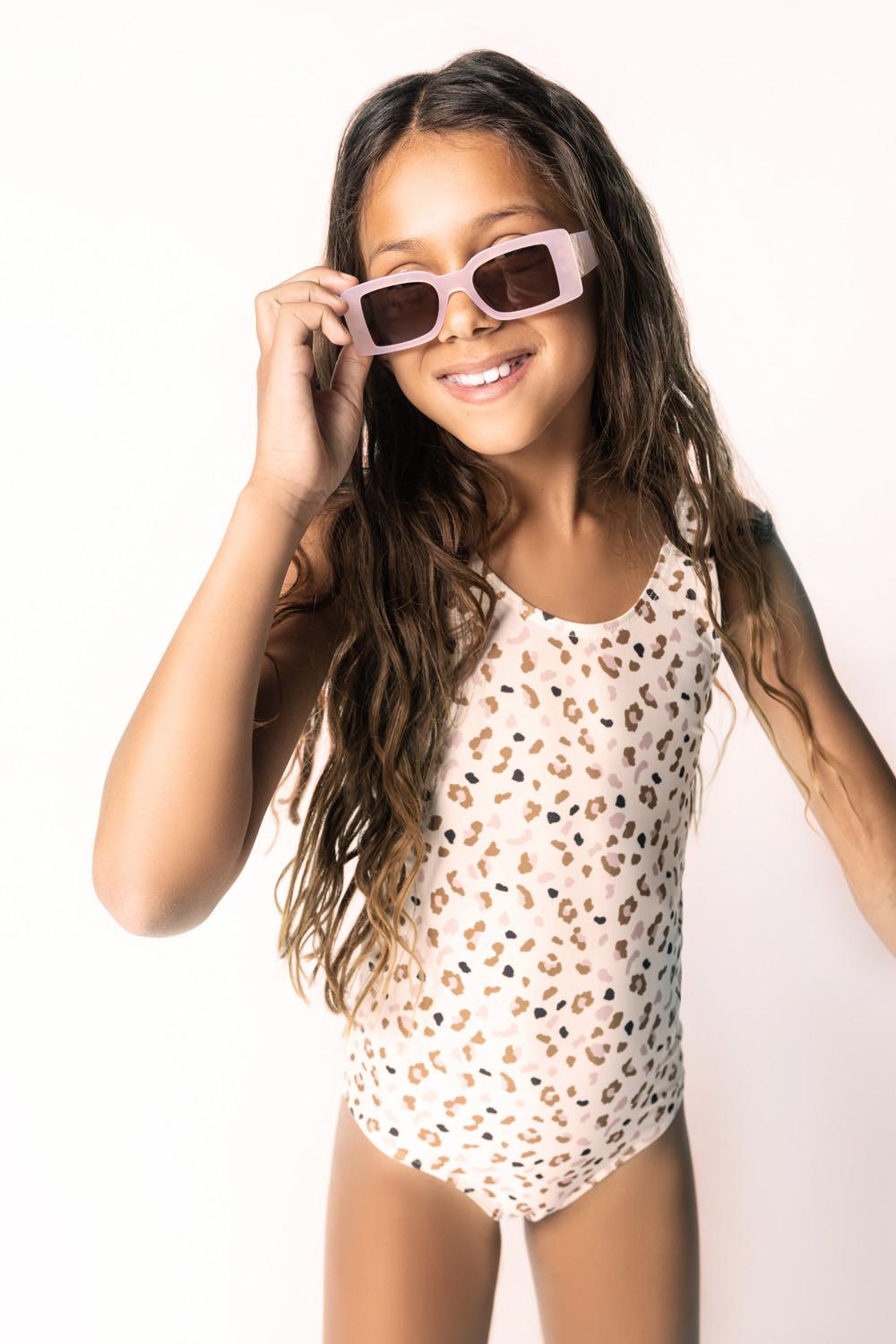 Swim Essentials  Badeanzug ädchen 122128 Kaki Leopard 