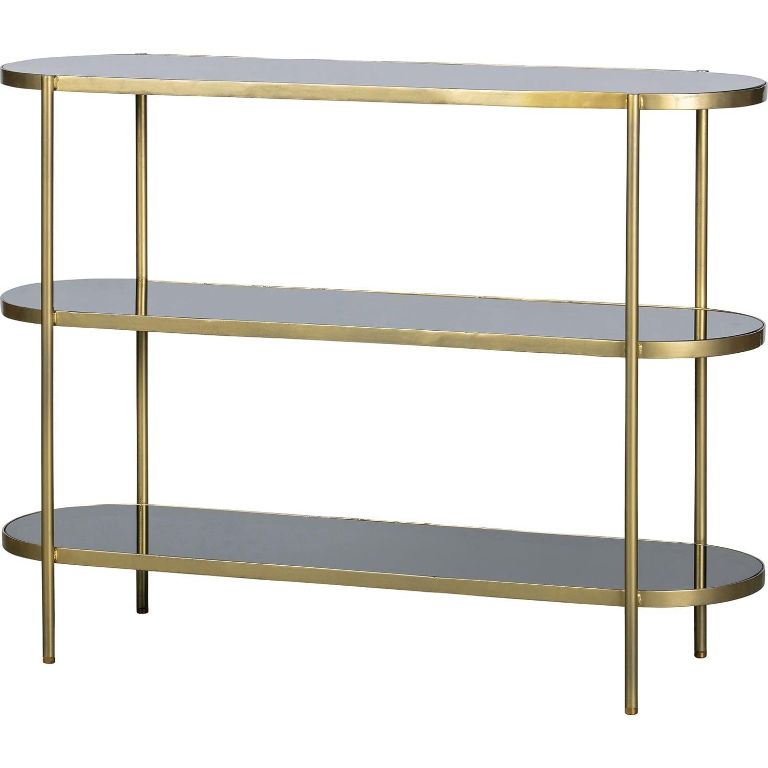 mutoni Table console Verre fumé métal 120x38  