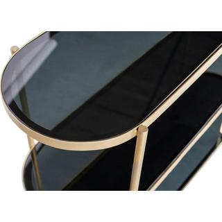 mutoni Table console Verre fumé métal 120x38  