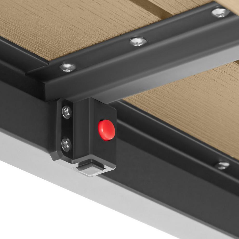 Tectake Table de Jardin Inca Extensible Aluminium Résistante Aux UV Intempéries Pieds Réglables 4-6 Places  