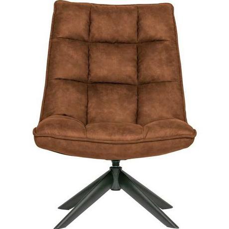 mutoni Fauteuil pivotant Jouke simili cuir cognac  