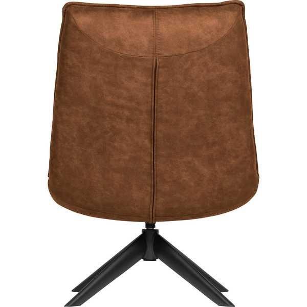 mutoni Fauteuil pivotant Jouke simili cuir cognac  