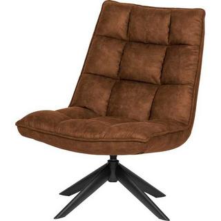 mutoni Fauteuil pivotant Jouke simili cuir cognac  