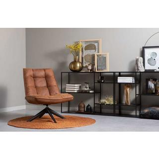 mutoni Fauteuil pivotant Jouke similicuir cognac  