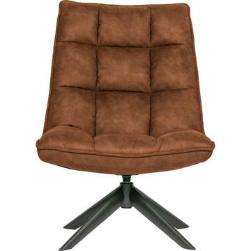 Fauteuil pivotant Jouke similicuir cognac