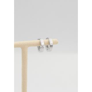 MUAU Schmuck  Creolen Weissgold 750 Diamant 0.05ct. 14mm 