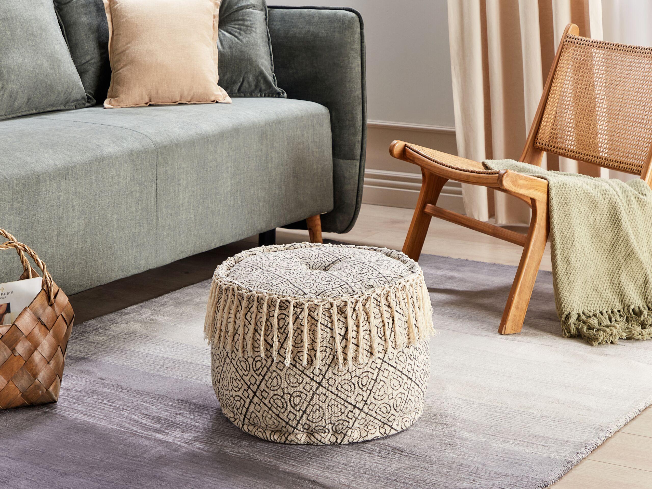 Beliani Pouf en Cotone Boho SONATI  