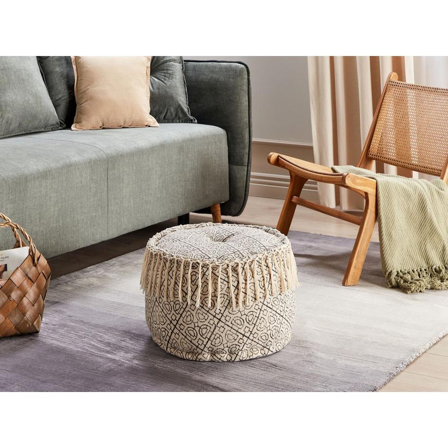 Beliani Pouf en Coton Boho SONATI  