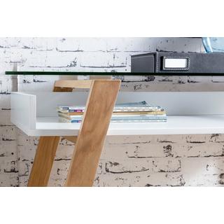 mutoni Bureau 110x55x75cm naturel-blanc  