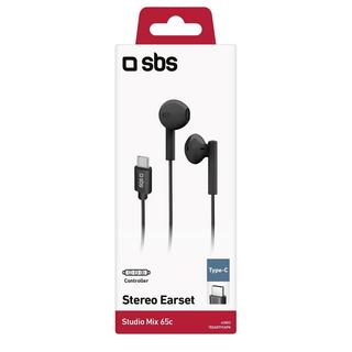 SBS  SBS Studio Mix 65c Écouteurs Avec fil Ecouteurs Appels/Musique USB Type-C Noir 