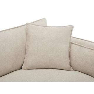 Vente-unique Sofa 3-Sitzer - Strukturstoff - Beige - BALVINO  