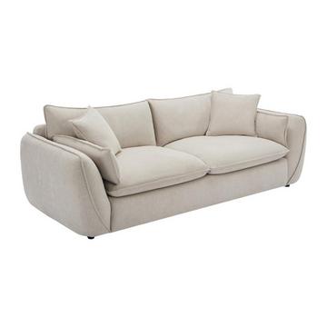 Sofa 3-Sitzer - Strukturstoff - Beige - BALVINO